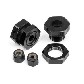 HPI 114341 Aluminum Wheel Hex Hub Set 17mm (Black/4Pcs)