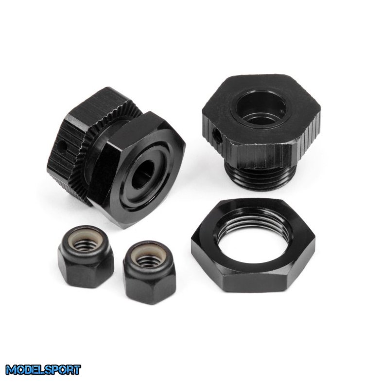 HPI 114341 Aluminum Wheel Hex Hub Set 17mm (Black/4Pcs)