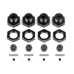 HPI 114341 Aluminum Wheel Hex Hub Set 17mm (Black/4Pcs)