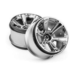 HPI 115324 6-Shot Mt Wheel (Chrome/2Pcs)