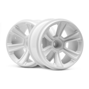 HPI 115325 6-Shot Mt Wheel (White/2Pcs)