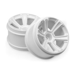 HPI 115325 6-Shot Mt Wheel (White/2Pcs)