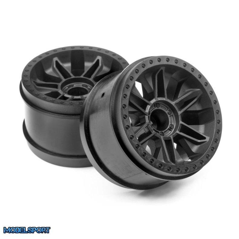 HPI 116528 6-Shot St Wheel (Black/2Pcs)