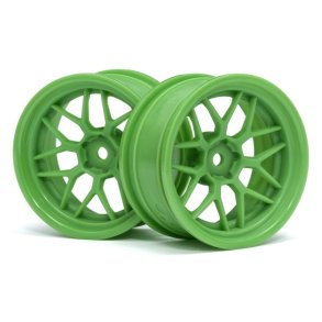 HPI 116531 Tech 7 Wheel Green 52X26X+6mm Offset (2Pcs)