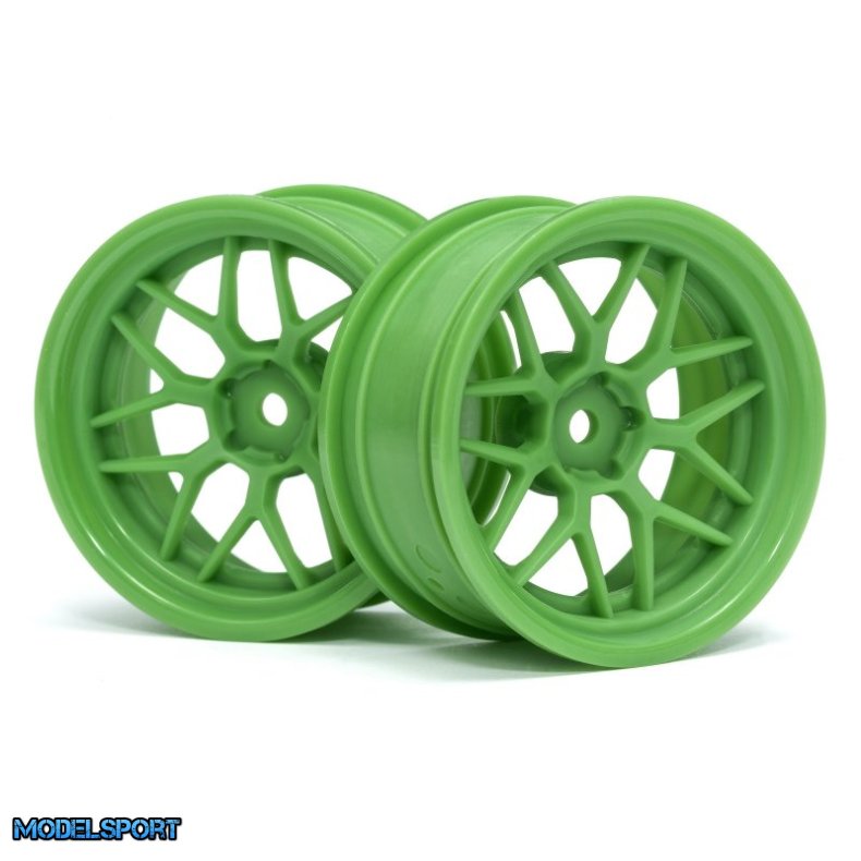 HPI 116531 Tech 7 Wheel Green 52X26X+6mm Offset (2Pcs)