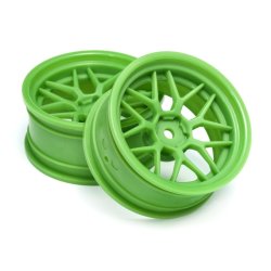 HPI 116531 Tech 7 Wheel Green 52X26X+6mm Offset (2Pcs)