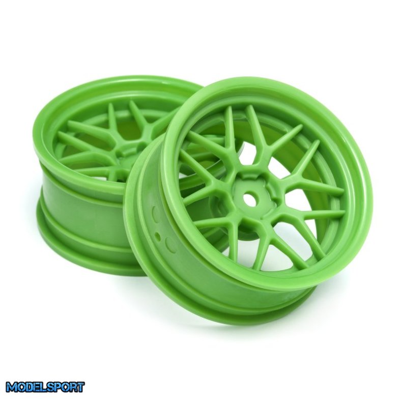 HPI 116531 Tech 7 Wheel Green 52X26X+6mm Offset (2Pcs)