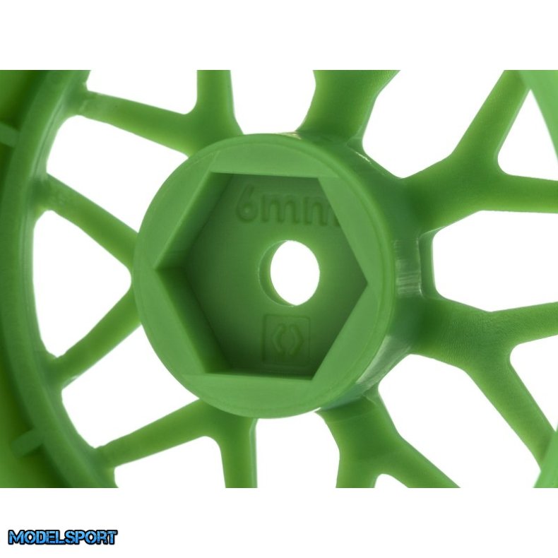 HPI 116531 Tech 7 Wheel Green 52X26X+6mm Offset (2Pcs)