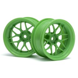 HPI 116532 Tech 7 Wheel Green 52X26X+9mm Offset (2Pcs)