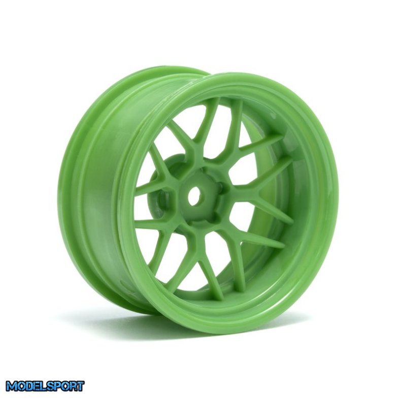 HPI 116532 Tech 7 Wheel Green 52X26X+9mm Offset (2Pcs)