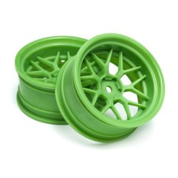 HPI 116532 Tech 7 Wheel Green 52X26X+9mm Offset (2Pcs)