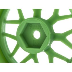 HPI 116532 Tech 7 Wheel Green 52X26X+9mm Offset (2Pcs)