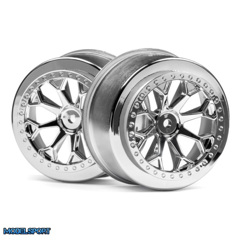 HPI 116739 8-Shot Sc Wheel (Chrome/2Pcs)