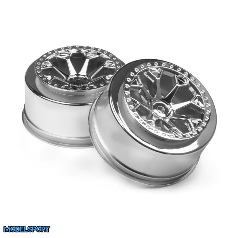 HPI 116739 8-Shot Sc Wheel (Chrome/2Pcs)