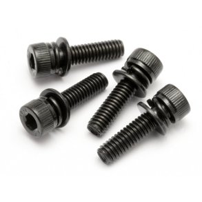 HPI 15479 Cap Head Screw M4X15mm With Washer (4Pcs)