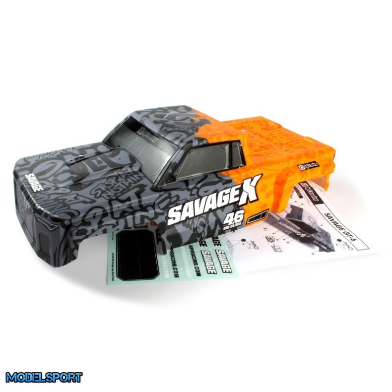 HPI 160104 GT-6 Sportcab Painted Truck Body (Grey/Orange)