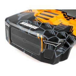 HPI 160106 GTXL-6 Kingcab Painted Truck Body (Black/Orange)