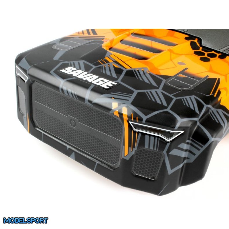 HPI 160106 GTXL-6 Kingcab Painted Truck Body (Black/Orange)