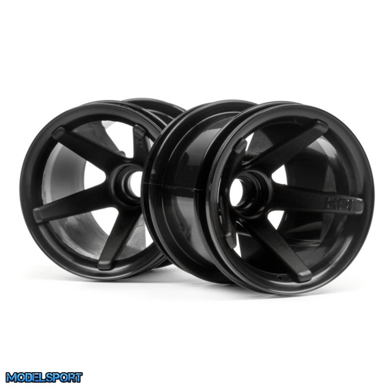 HPI 2105 Super Star Mt Wheels Front (Black/2.2In/2Pcs)
