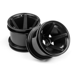 HPI 2105 Super Star Mt Wheels Front (Black/2.2In/2Pcs)