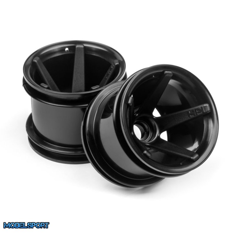 HPI 2105 Super Star Mt Wheels Front (Black/2.2In/2Pcs)