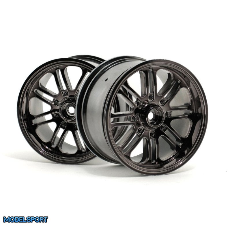 HPI 3173 8 Spoke Wheel Black Chrome (83X56mm/2Pcs)