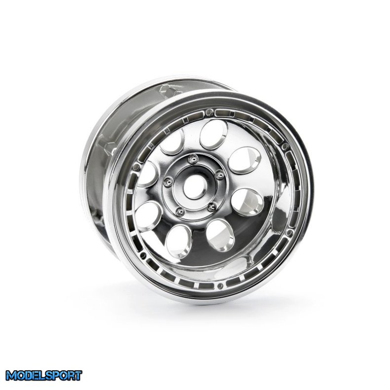 HPI 3213 Rock 8 Bead Lock Wheel Chrome (55X36mm/2Pcs)
