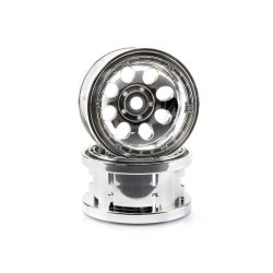 HPI 3213 Rock 8 Bead Lock Wheel Chrome (55X36mm/2Pcs)