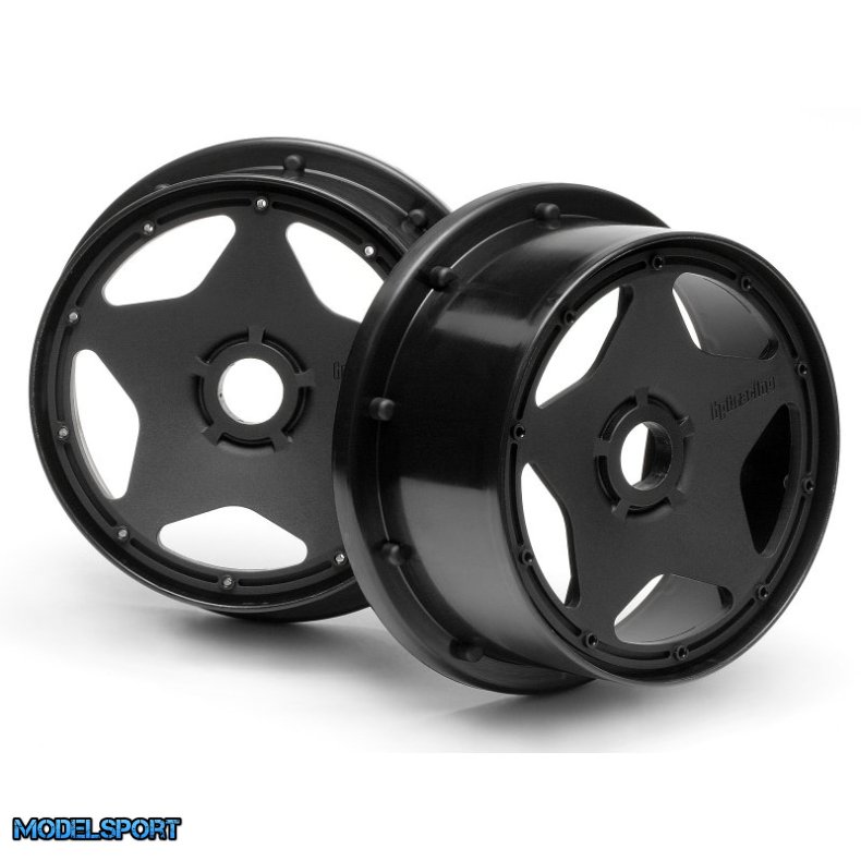 HPI 3221 Super Star Wheel Black front (120X60mm/2Pcs)