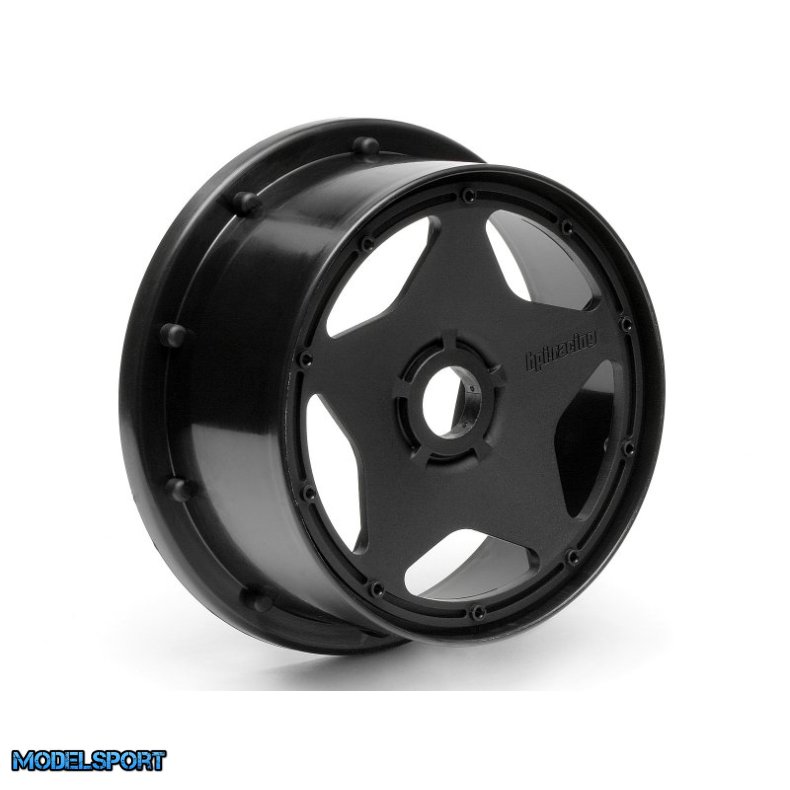 HPI 3221 Super Star Wheel Black front (120X60mm/2Pcs)