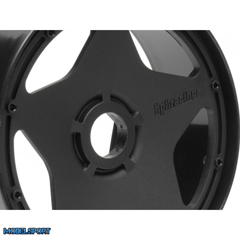 HPI 3221 Super Star Wheel Black front (120X60mm/2Pcs)
