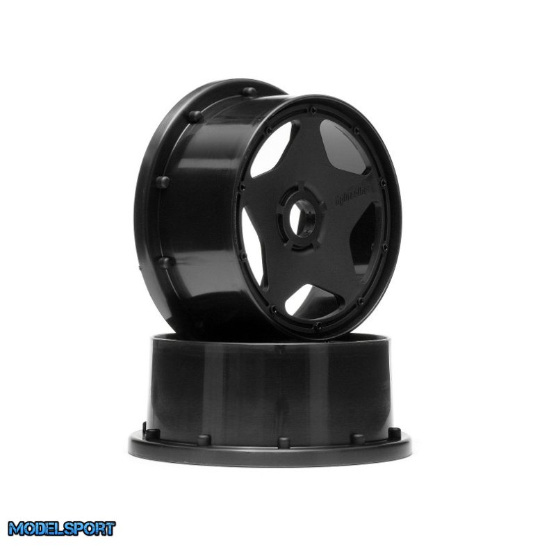 HPI 3221 Super Star Wheel Black front (120X60mm/2Pcs)