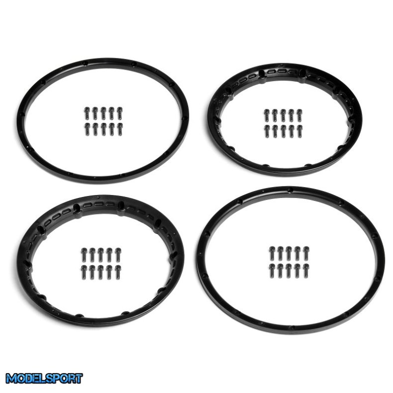 HPI 3271 Heavy Duty Wheel Bead Lock Rings (Black/For 2 Whl)