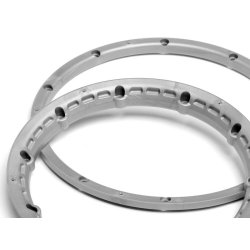 HPI 3272 Heavy Duty Wheel Bead Lock Rings Silver F. 2 Whl