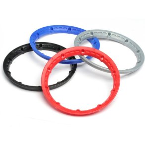 HPI 3272 Heavy Duty Wheel Bead Lock Rings Silver F. 2 Whl