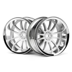HPI 3285 Work Xsa 02C Wheel 26mm Chrome/White (9mm Offset)