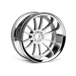 HPI 3285 Work Xsa 02C Wheel 26mm Chrome/White (9mm Offset)