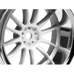 HPI 3285 Work Xsa 02C Wheel 26mm Chrome/White (9mm Offset)