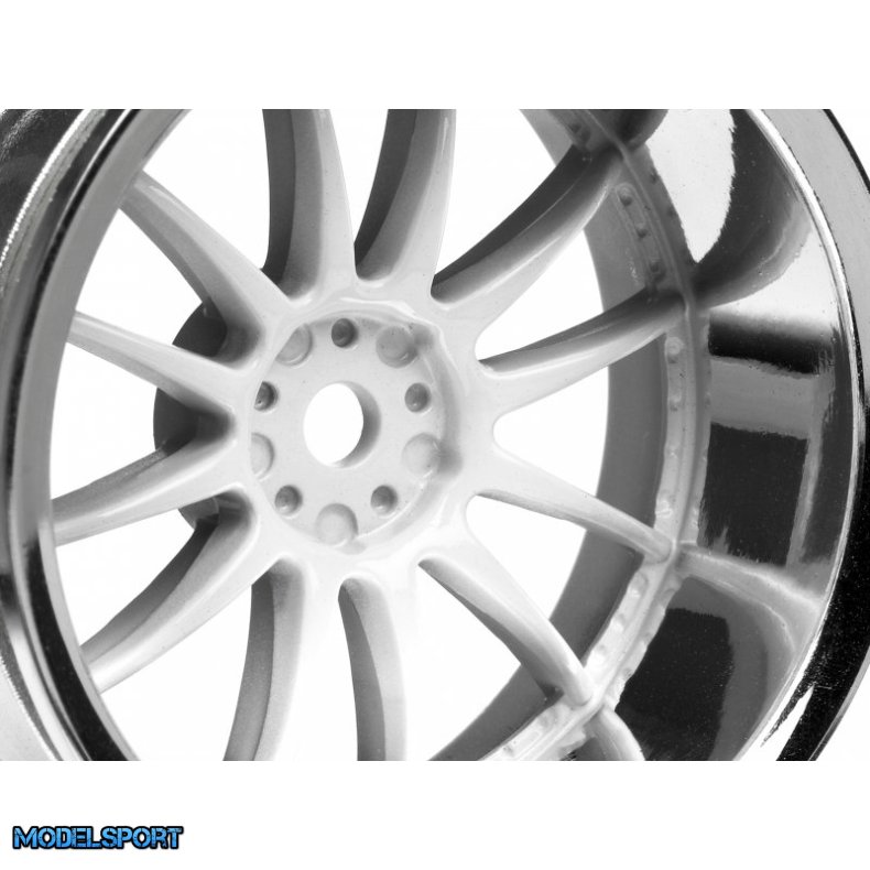 HPI 3285 Work Xsa 02C Wheel 26mm Chrome/White (9mm Offset)