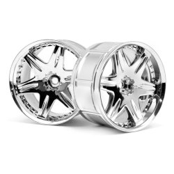 HPI 3345 Lp35 Wheel Work Ls406 Chrome (2Pcs)