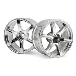 HPI 33466 Lp32 Wheel Yokohama Avs Model T6 Chrome (2Pcs)