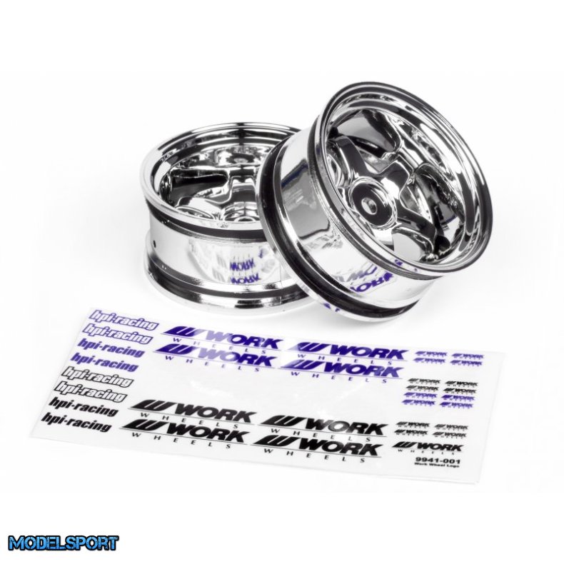 HPI 3593 Work Meister S1 Wheel 26mm Chrome (9mm Offset)