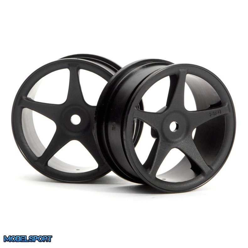 HPI 3696 Super Star Wheels 26mm Black (1mm Offset)