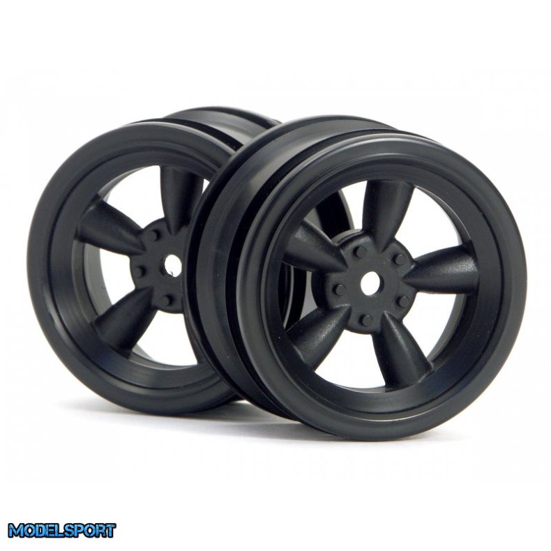 HPI 3816 Vintage 5 Spoke Wheel 26mm Black (0mm Offset)