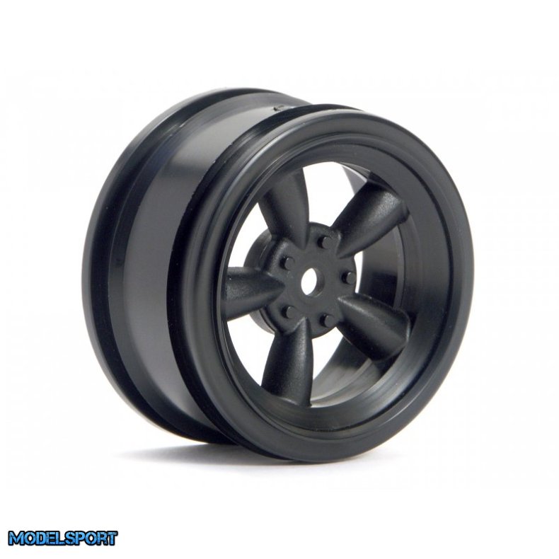HPI 3816 Vintage 5 Spoke Wheel 26mm Black (0mm Offset)