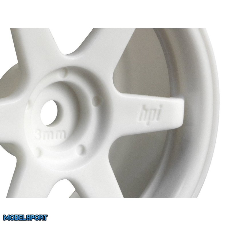 HPI 3840 Te37 Wheel 26mm White(3mm Offset)