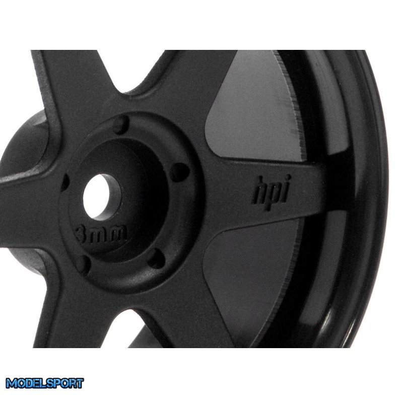 HPI 3841 Te37 Wheel 26mm Black (3mm Offset)