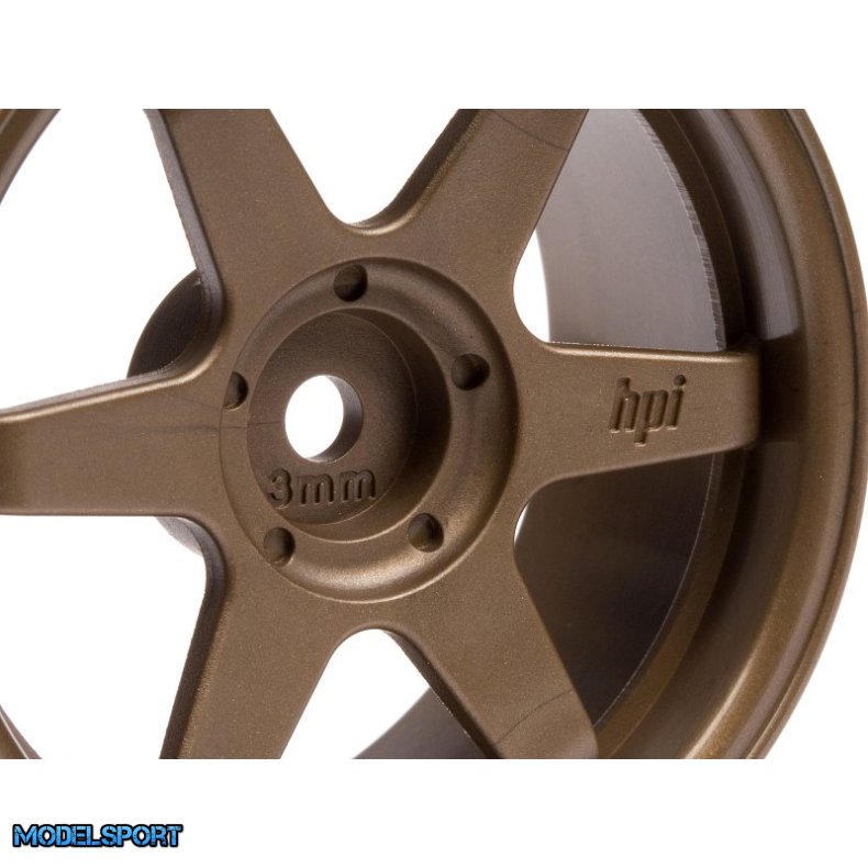HPI 3843 Te37 Wheel 26mm Bronze (3mm Offset)