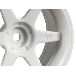 HPI 3845 Te37 Wheel 26mm White (6mm Offset)