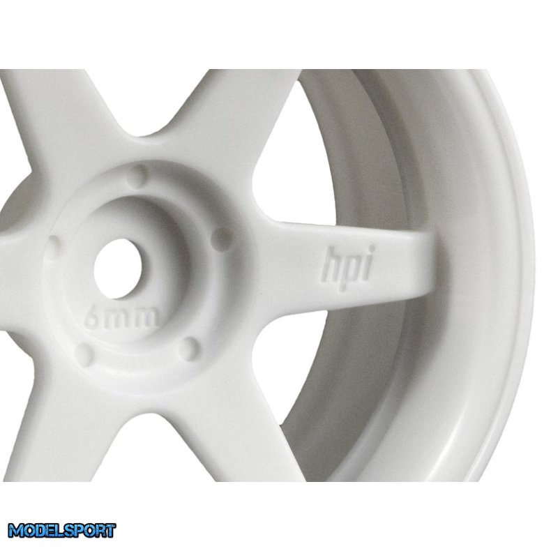 HPI 3845 Te37 Wheel 26mm White (6mm Offset)